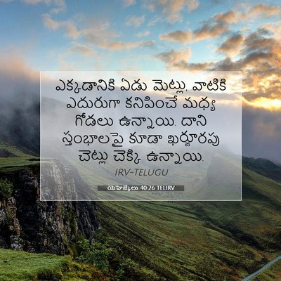 Picture 07 - యెహెజ్కేలు 40:26 TELIRV - ఎక్కడానికి ఏడు - Bible Verse Picture