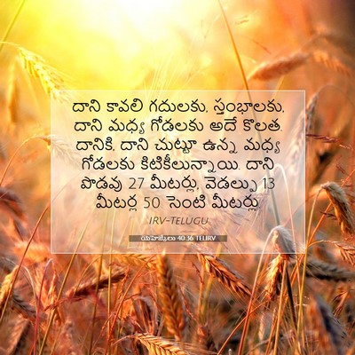 Picture 07 - యెహెజ్కేలు 40:36 TELIRV - దాని కావలి గదులకు, - Bible Verse Picture