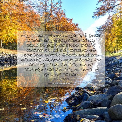 Picture 07 - యెహెజ్కేలు 42:13 TELIRV - అప్పుడాయన నాతో - Bible Verse Picture