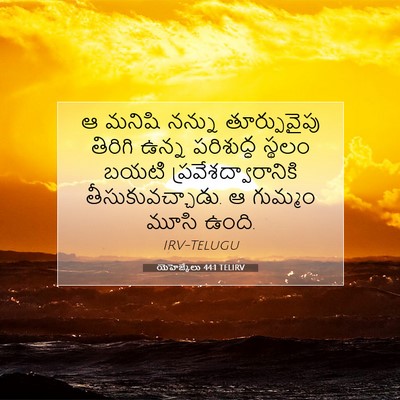 Picture 07 - యెహెజ్కేలు 44:1 TELIRV - ఆ మనిషి నన్ను - Bible Verse Picture