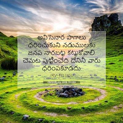 Picture 07 - యెహెజ్కేలు 44:18 TELIRV - అవిసెనార పాగాలు - Bible Verse Picture