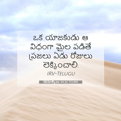 Picture 07 - యెహెజ్కేలు 44:26 TELIRV - ఒక యాజకుడు ఆ - Bible Verse Picture