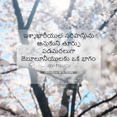 Picture 07 - యెహెజ్కేలు 48:26 TELIRV - ఇశ్శాఖారీయుల - Bible Verse Picture