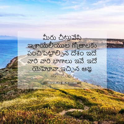 Picture 07 - యెహెజ్కేలు 48:29 TELIRV - మీరు చీట్లువేసి - Bible Verse Picture