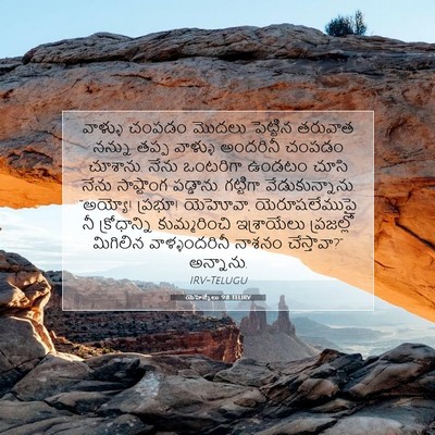 Picture 07 - యెహెజ్కేలు 9:8 TELIRV - వాళ్ళు చంపడం - Bible Verse Picture