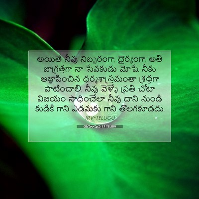 Picture 07 - యెహోషువ 1:7 TELIRV - అయితే నీవు - Bible Verse Picture