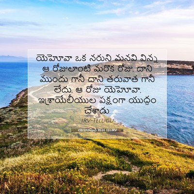 Picture 07 - యెహోషువ 10:14 TELIRV - యెహోవా ఒక నరుని - Bible Verse Picture