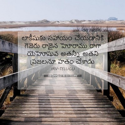 Picture 07 - యెహోషువ 10:33 TELIRV - లాకీషుకు సహాయం - Bible Verse Picture