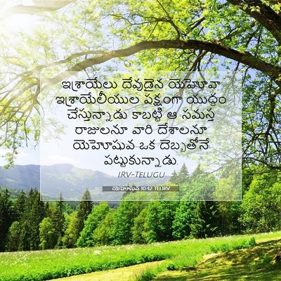 Picture 07 - యెహోషువ 10:42 TELIRV - ఇశ్రాయేలు దేవుడైన - Bible Verse Picture