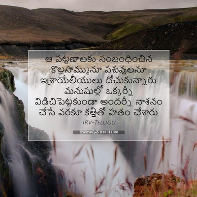 Picture 07 - యెహోషువ 11:14 TELIRV - ఆ పట్టణాలకు - Bible Verse Picture
