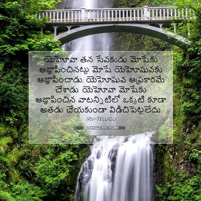 Picture 07 - యెహోషువ 11:15 TELIRV - యెహోవా తన సేవకుడు - Bible Verse Picture
