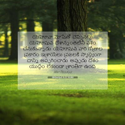 Picture 07 - యెహోషువ 11:23 TELIRV - యెహోవా మోషేతో - Bible Verse Picture