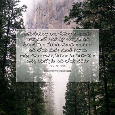 Picture 07 - యెహోషువ 12:2 TELIRV - అమోరీయుల రాజు - Bible Verse Picture