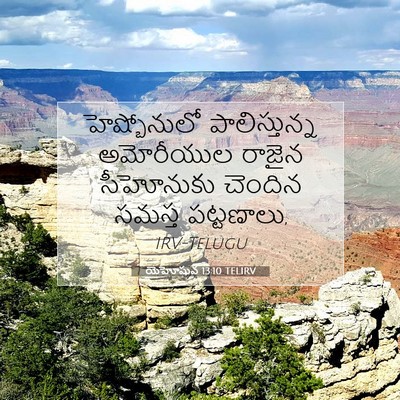 Picture 07 - యెహోషువ 13:10 TELIRV - హెష్బోనులో - Bible Verse Picture