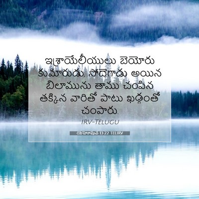 Picture 07 - యెహోషువ 13:22 TELIRV - ఇశ్రాయేలీయులు - Bible Verse Picture