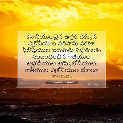 Picture 07 - యెహోషువ 13:3 TELIRV - కనానీయులవైన ఉత్తర - Bible Verse Picture