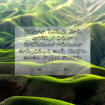 Picture 07 - యెహోషువ 13:8 TELIRV - యెహోవా సేవకుడు - Bible Verse Picture