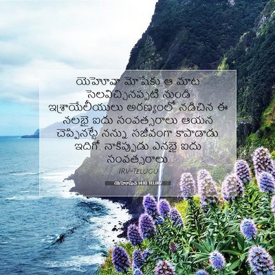 Picture 07 - యెహోషువ 14:10 TELIRV - యెహోవా మోషేకు ఆ - Bible Verse Picture