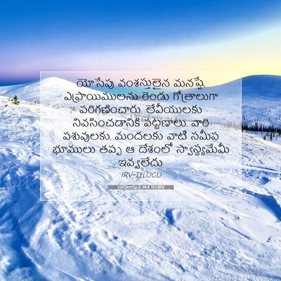 Picture 07 - యెహోషువ 14:4 TELIRV - యోసేపు వంశస్తులైన - Bible Verse Picture