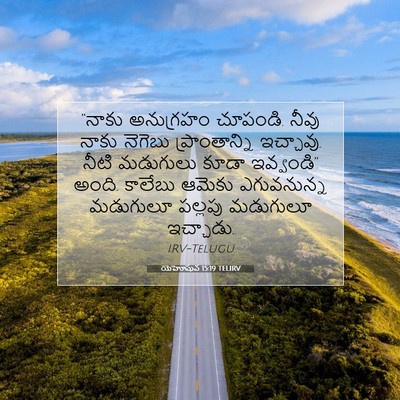 Picture 07 - యెహోషువ 15:19 TELIRV - “నాకు అనుగ్రహం - Bible Verse Picture