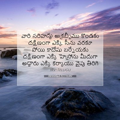 Picture 07 - యెహోషువ 15:3 TELIRV - వారి సరిహద్దు - Bible Verse Picture