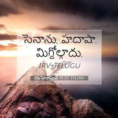 Picture 07 - యెహోషువ 15:37 TELIRV - సెనాను, హదాషా, - Bible Verse Picture