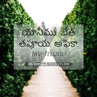 Picture 07 - యెహోషువ 15:53 TELIRV - యానీము, బేత్ తపూయ, - Bible Verse Picture