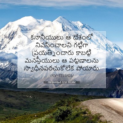 Picture 07 - యెహోషువ 17:12 TELIRV - కనానీయులు ఆ - Bible Verse Picture