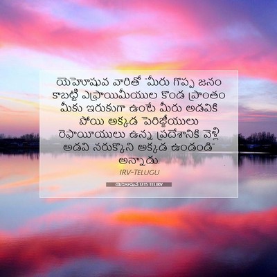 Picture 07 - యెహోషువ 17:15 TELIRV - యెహోషువ వారితో - Bible Verse Picture
