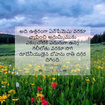 Picture 07 - యెహోషువ 18:17 TELIRV - అది ఉత్తరంగా - Bible Verse Picture