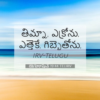 Picture 07 - యెహోషువ 19:44 TELIRV - తిమ్నా, ఎక్రోను, - Bible Verse Picture