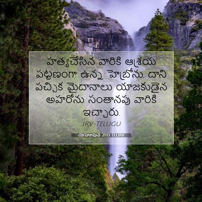 Picture 07 - యెహోషువ 21:13 TELIRV - హత్యచేసిన వారికి - Bible Verse Picture