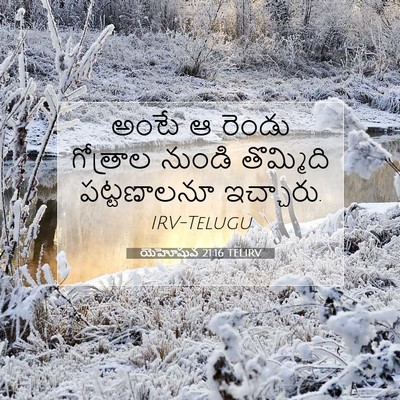 Picture 07 - యెహోషువ 21:16 TELIRV - అంటే ఆ రెండు - Bible Verse Picture