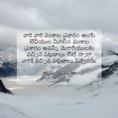 Picture 07 - యెహోషువ 21:40 TELIRV - వారి వారి వంశాల - Bible Verse Picture