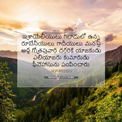 Picture 07 - యెహోషువ 22:13 TELIRV - ఇశ్రాయేలీయులు - Bible Verse Picture