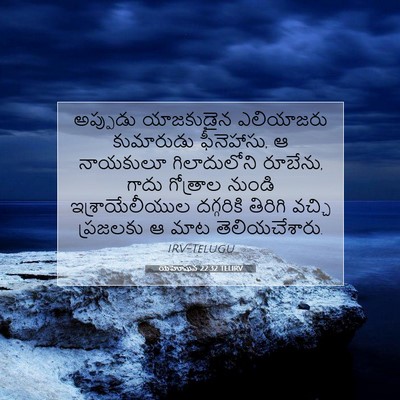 Picture 07 - యెహోషువ 22:32 TELIRV - అప్పుడు యాజకుడైన - Bible Verse Picture