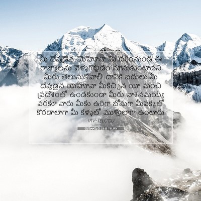 Picture 07 - యెహోషువ 23:13 TELIRV - మీ దేవుడైన యెహోవా - Bible Verse Picture