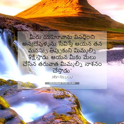 Picture 07 - యెహోషువ 24:20 TELIRV - మీరు యెహోవాను - Bible Verse Picture