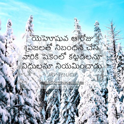 Picture 07 - యెహోషువ 24:25 TELIRV - యెహోషువ ఆ రోజు - Bible Verse Picture