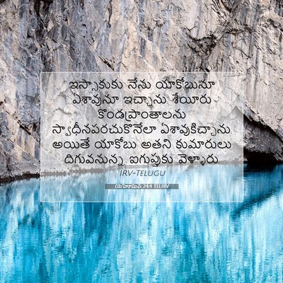 Picture 07 - యెహోషువ 24:4 TELIRV - ఇస్సాకుకు నేను - Bible Verse Picture