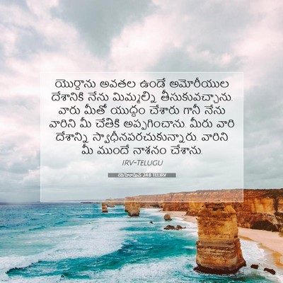 Picture 07 - యెహోషువ 24:8 TELIRV - యొర్దాను అవతల - Bible Verse Picture
