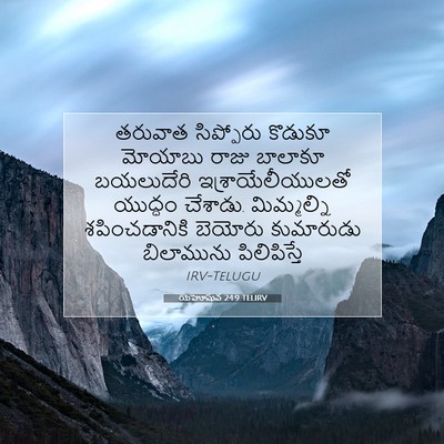 Picture 07 - యెహోషువ 24:9 TELIRV - తరువాత సిప్పోరు - Bible Verse Picture