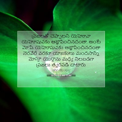 Picture 07 - యెహోషువ 4:10 TELIRV - ప్రజలతో చెప్పాలని - Bible Verse Picture