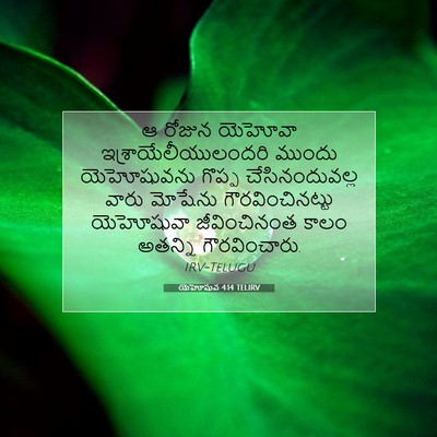 Picture 07 - యెహోషువ 4:14 TELIRV - ఆ రోజున యెహోవా - Bible Verse Picture