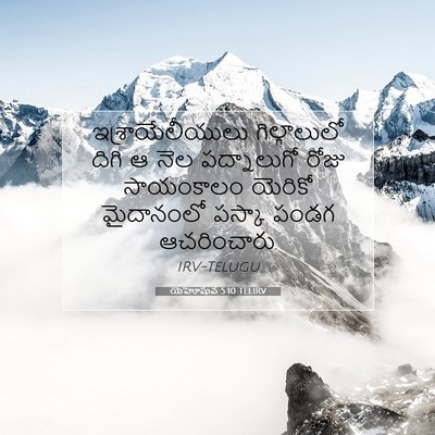 Picture 07 - యెహోషువ 5:10 TELIRV - ఇశ్రాయేలీయులు - Bible Verse Picture