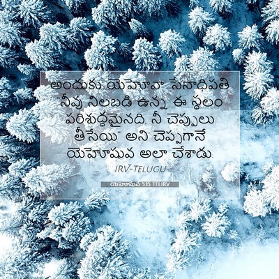 Picture 07 - యెహోషువ 5:15 TELIRV - అందుకు యెహోవా - Bible Verse Picture