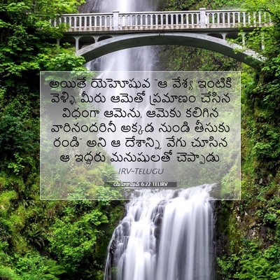 Picture 07 - యెహోషువ 6:22 TELIRV - అయితే యెహోషువ “ఆ - Bible Verse Picture