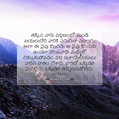 Picture 07 - యెహోషువ 8:22 TELIRV - తక్కిన వారు - Bible Verse Picture
