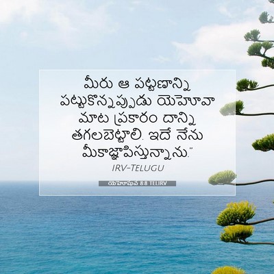 Picture 07 - యెహోషువ 8:8 TELIRV - మీరు ఆ పట్టణాన్ని - Bible Verse Picture