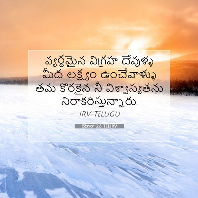 Picture 07 - యోనా 2:8 TELIRV - వ్యర్థమైన విగ్రహ - Bible Verse Picture